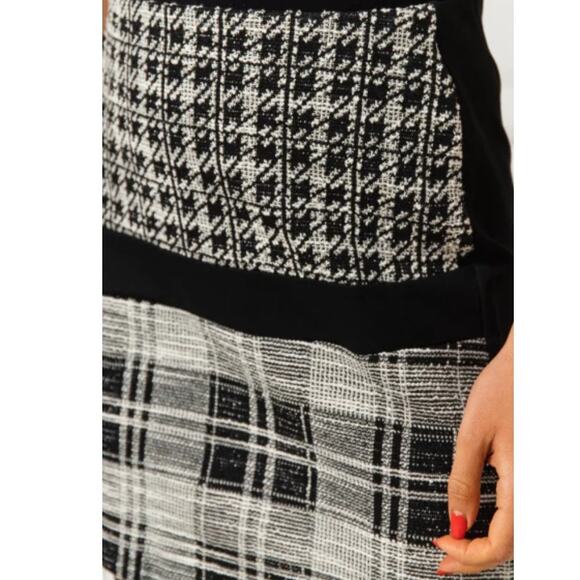 Desigual Women's Kape Black Herringbone Plaid Stetch Mini Skirt - Size L - NWT - Picture 14 of 15